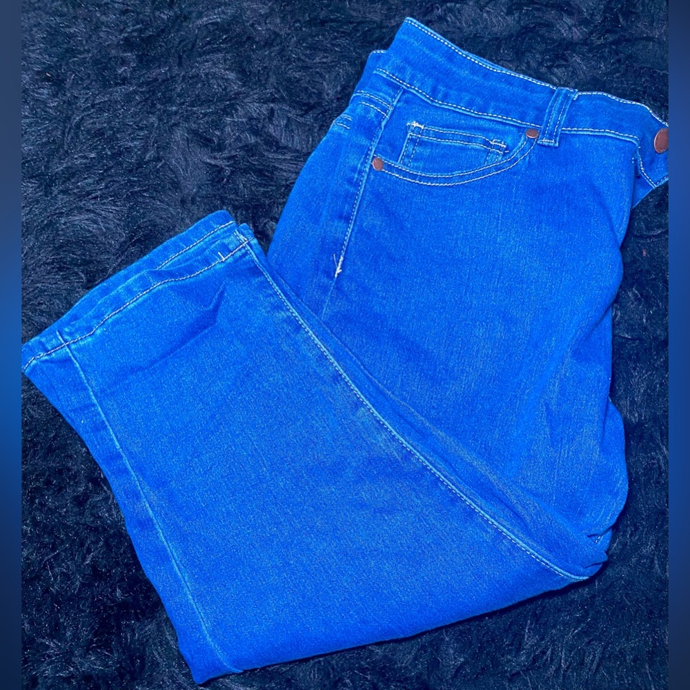 Love You Stylish Blue Denim Jeans Capris Knee Length 13/14